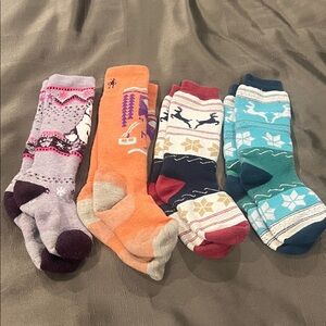 4 Pairs Wool Ski Socks